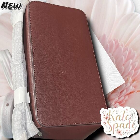 New NWT Kate Spade Adel Medium Flap Backpack Bag – Cherrywood - Picture 9 of 12